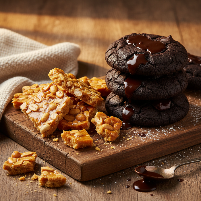 Chikki + Dark chocolate