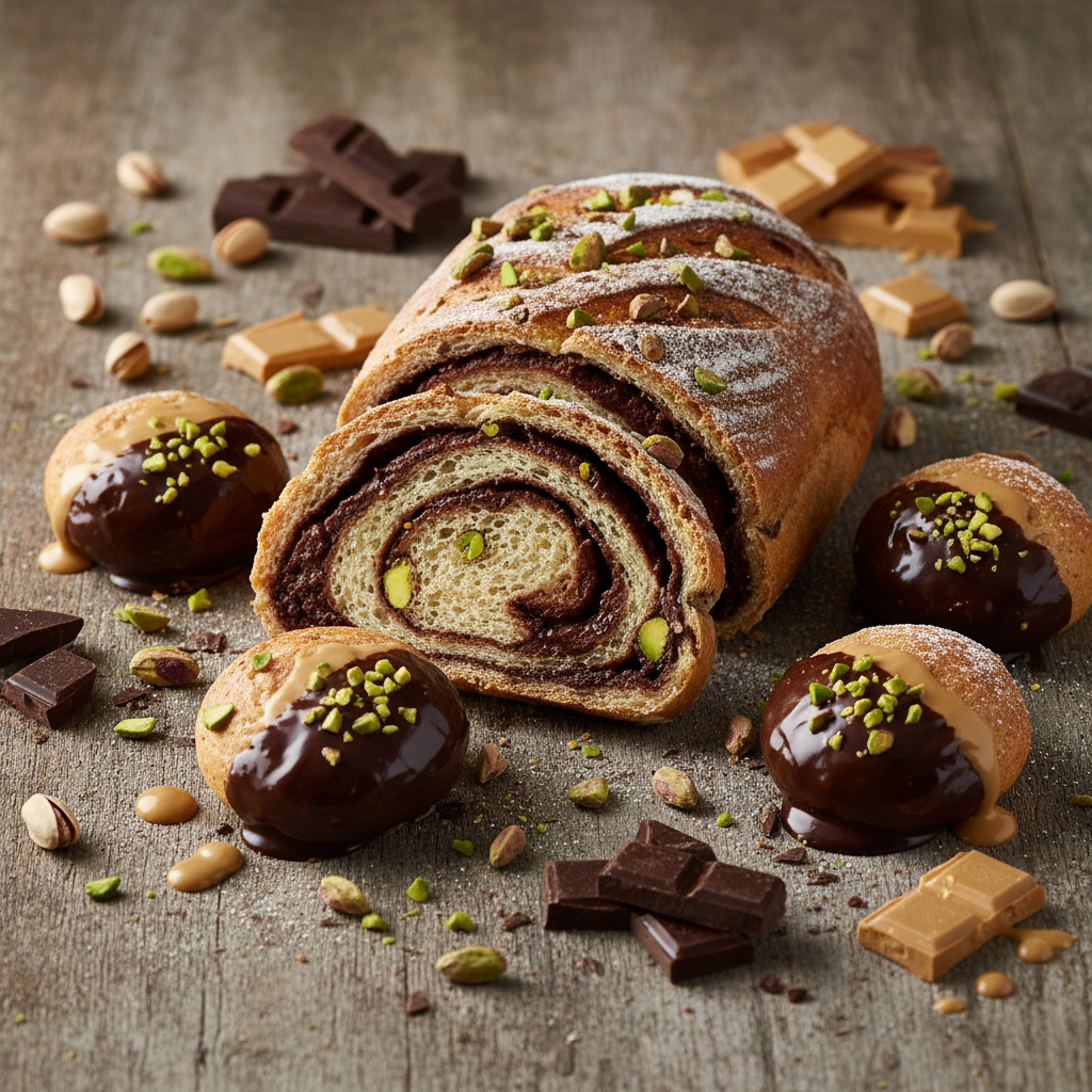 Pistachio+Dark chocolate + Milk chocolate
